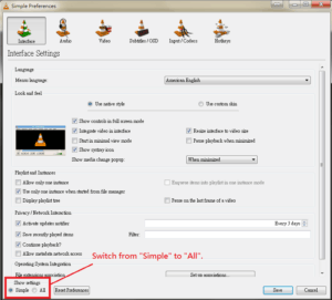 VLC and change the protocol setting